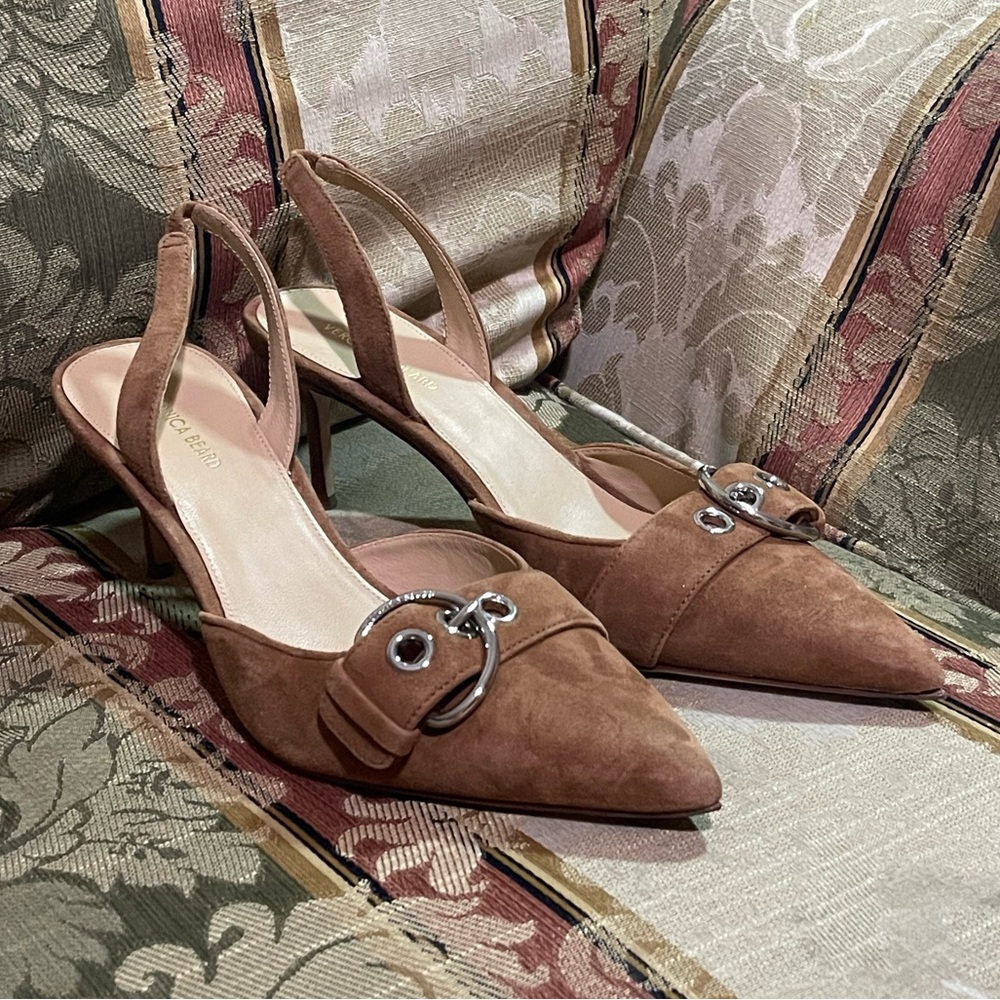 Veronica Beard Roxy Slingback Pointed Toe Pump Wo… - image 6